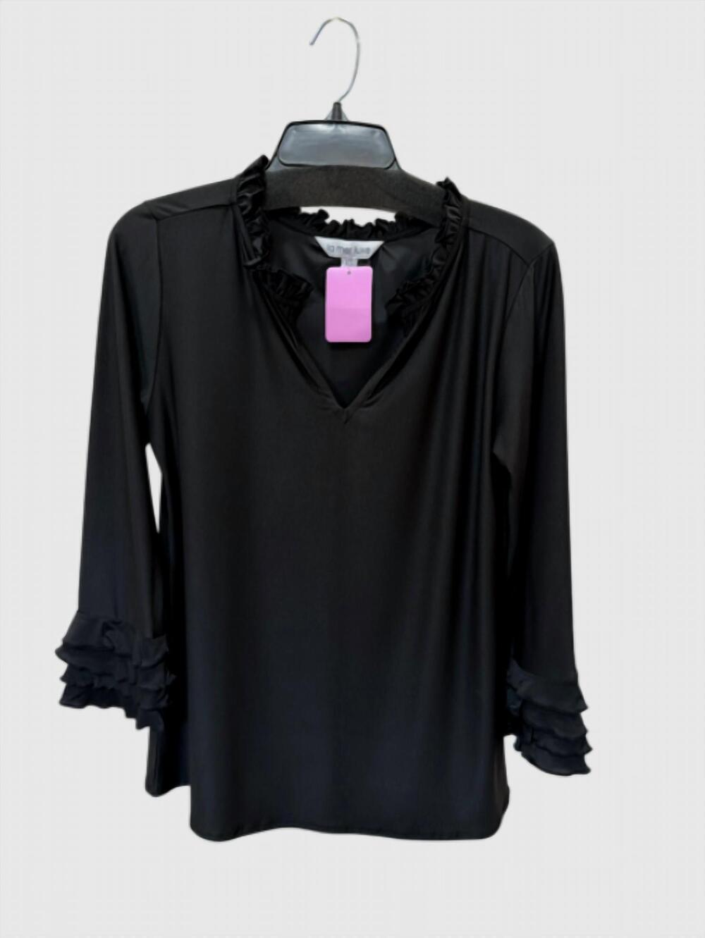 NEW LA MER LUXE women's evangeline top in black